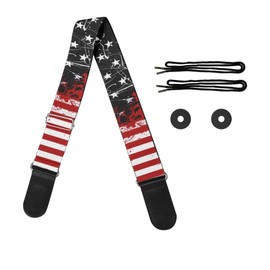 Horeset American Flag Star Guitar Strap for Acoustic&Electric&Bass Guitars,Adjustable Guitar Strap