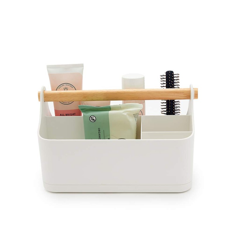 simplywire - Makeup Storage Organiser - Bathroom Caddy - White