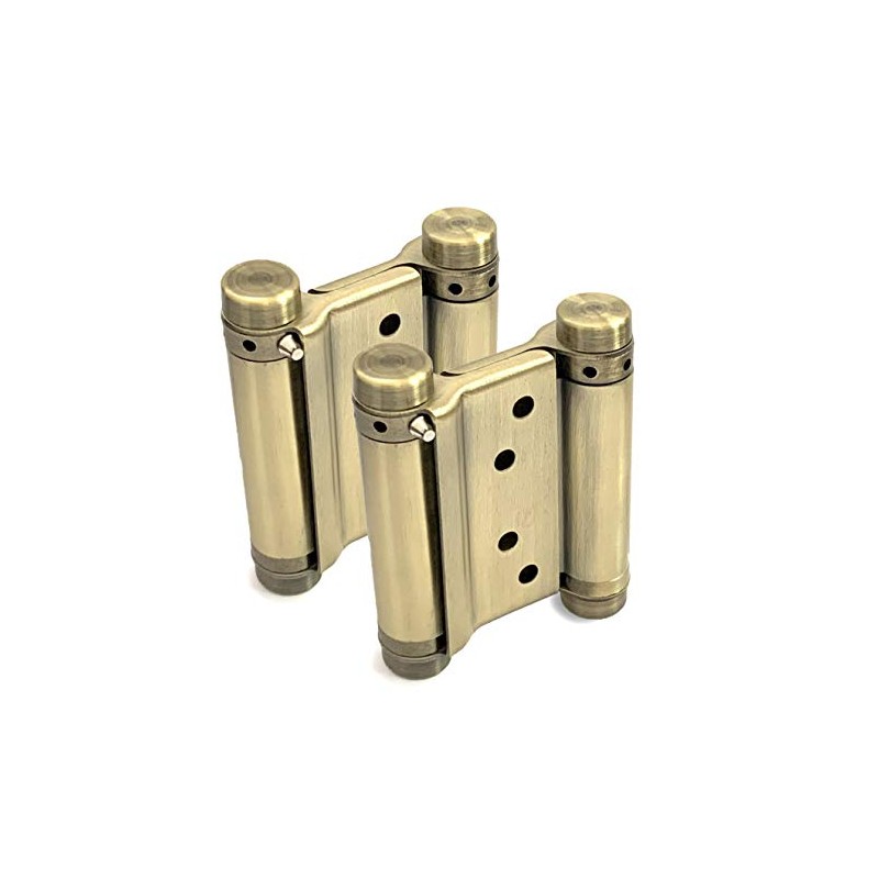 2Pcs 78mm Cafe Saloon Door Hinges Ancient Bronze with Screws