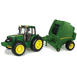 TOMY Ertl John Deere 1/16 Big Farm Tractor W Baler