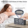Mesqool Digital Alarm Clock, with Calendar Temperature and Humidity, Loud
