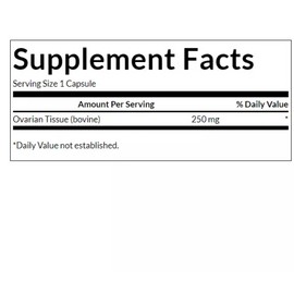 Raw Ovarian Glandular 250 mg 2X60 Caps