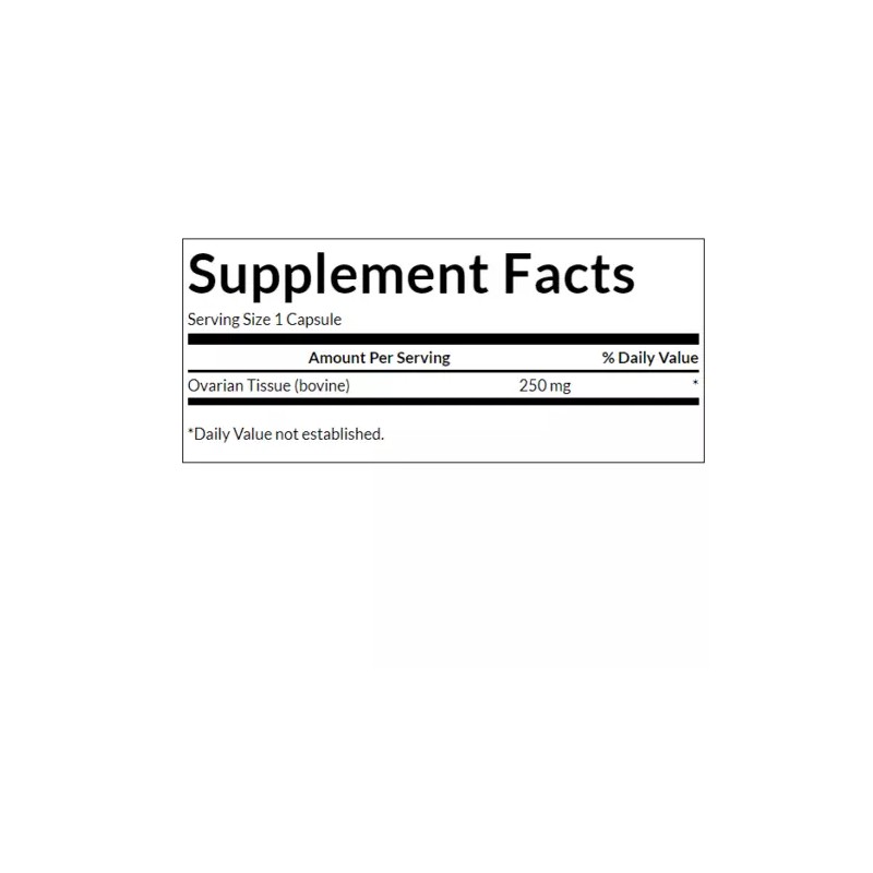 Raw Ovarian Glandular 250 mg 2X60 Caps