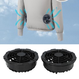 Asixxsix 2Pcs Cooling Vest Fan, 12V Wearable Air Conditioned Clothes Fan, Wearable Waist Fan, Cooling Vest Jacket Fan for Outdoor Camping Travel Hiking, Brushless Motor