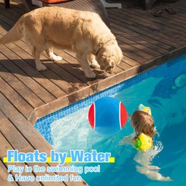 EXPAWLORER Dog Toy Ball-9.5’’Giant Tennis Balls for Dogs,Floating Big Dog Toy Balls,Interactive Large Tennis Ball for Dogs with Inflating Needles for Indoor Outdoor Training Playing Sports