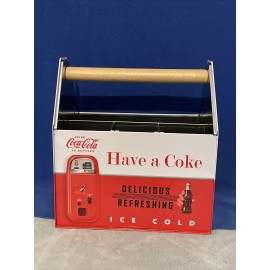Coca-Cola Coca Cola "Have a Coke" Metal Utensil Napkin Holder Picnic Caddie NEW