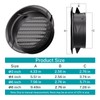 HG Power 8 Inch Soffit Vent, Black Round Vent Cover
