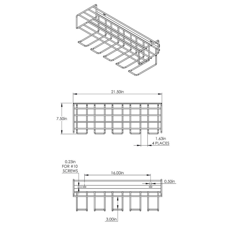 C2M Heavy Duty Floating Tool Shelf & Organizer | Wall