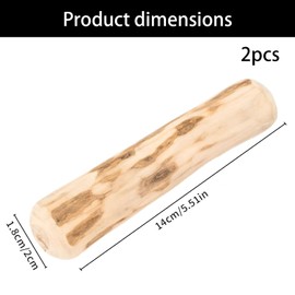 VNIDJGB 2 Pcs Coffee Wood Dog Chew,Safe Wooden Dental Durable Chewing Toy,Natural Long Lasting Treats Chewing Stick,Aggressive Teeth Bones Chewers for Puppy Teething,Chewers Muscle Training,Most Dogs