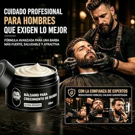 ALIYU Balsamo para Barba Hombres, Con Extracto de Bergamota y Aceite de Jojoba, Nutre y Apoya el Crecimiento Saludable de la Barba, Kit de Cuidado par