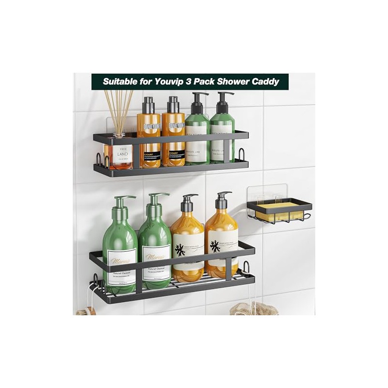 Youvip 3 Pack Shower Caddy Adhesive for Replacement,Adhesive Strips Suitable