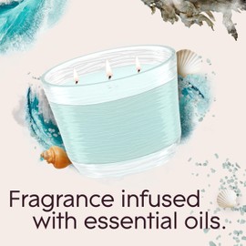 Glade 3-Wick Candle, Sky & Sea Salt Fragrance with Essential Oils, Air Freshener, 6.8 Oz, 3 Count