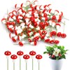 Mushroom Decoration, Pack of 50 Toadstools on Drath Mushrooms Realistic