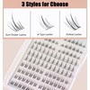 Manga Lashes Cluster, 120 Pcs 3 Styles Manga Lashes with
