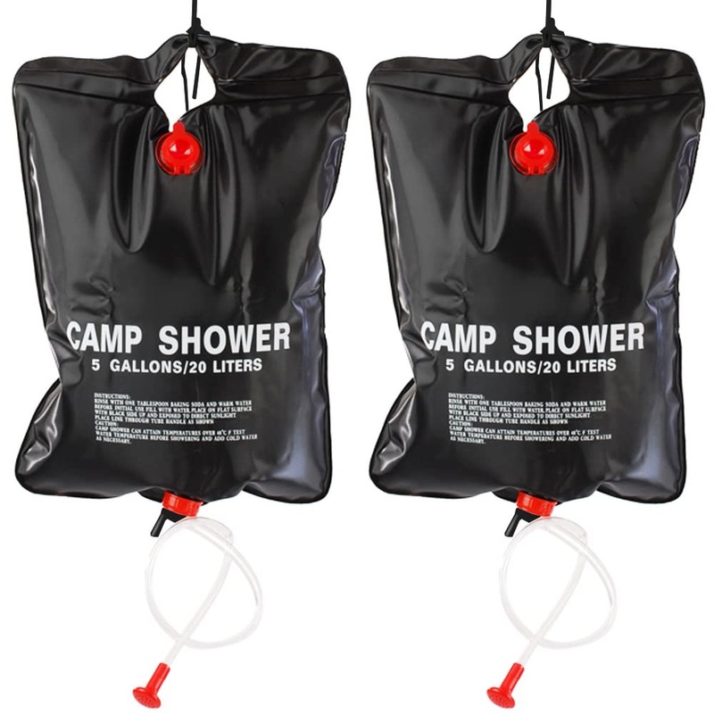 TRIXES 2 x 20 Ltr Camping Shower - Portable Solar
