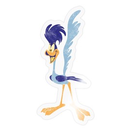 Spreadshirt Looney Tunes Road Runner Vintage Sticker, 10 x 10 cm, Transparent Glossy
