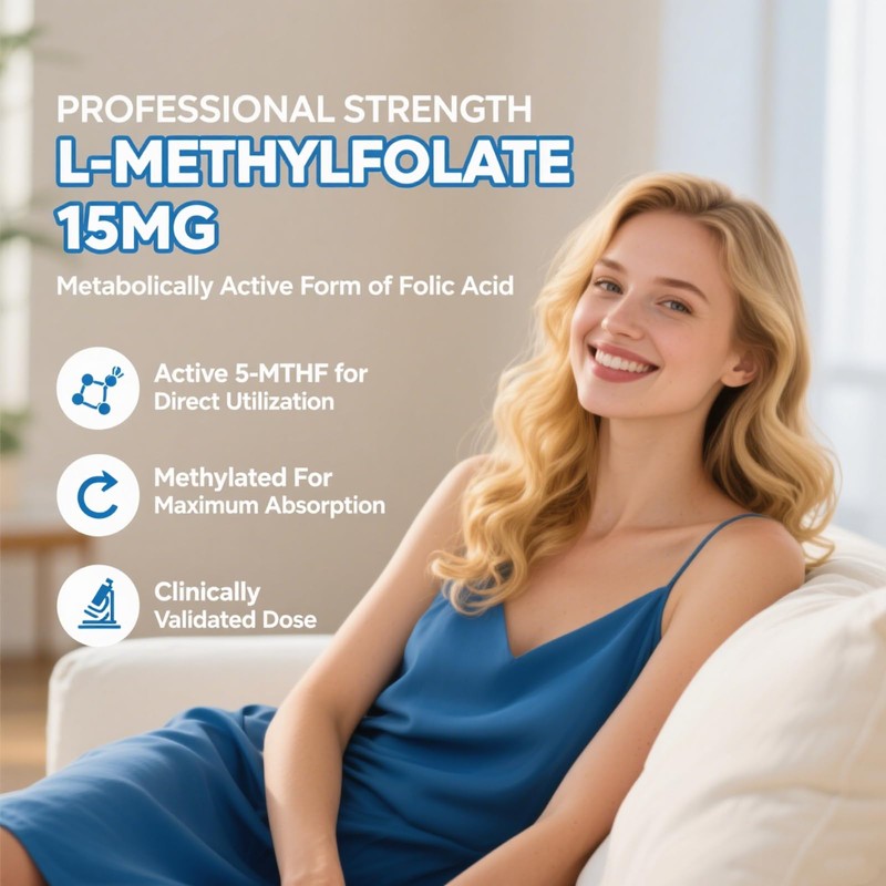 JOVITHEA L-Methylfolate 15mg Gummies with Methyl B12, Folate 5-MTHF Supplement