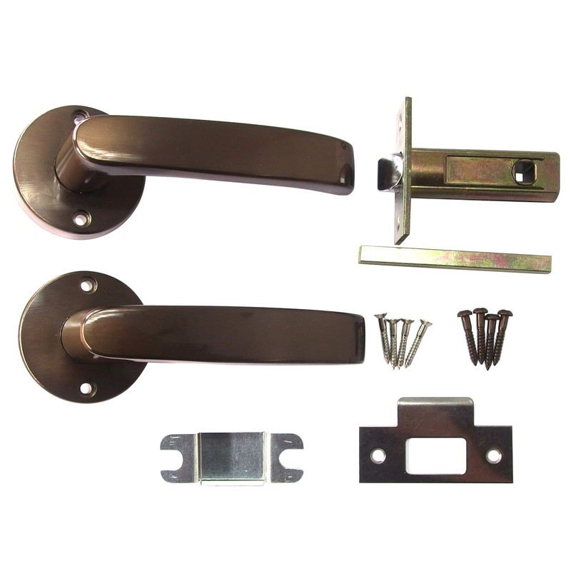 Kawaguchi Giken DJ-24-1M-BR Door Lever J Lever Round Seat Blank