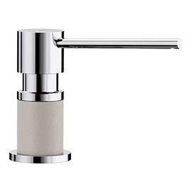 BLANCO 402573 Lato Soap Dispenser, Chrome/Concrete Gray