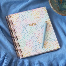 Blue Sky Livewell 2024-2025 Academic Year Weekly/Monthly Planner, 7" x 9", Multicolor Flexible Cover, Wirebound, Rainbow (150691)