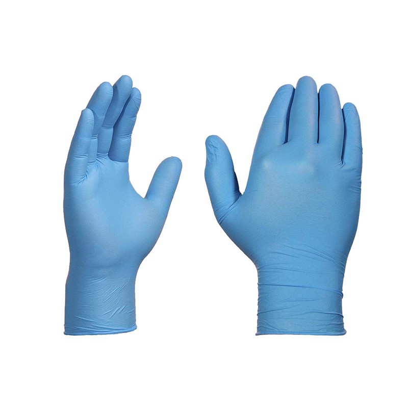 SousVideTools 100 Pieces Medical Nitrile Gloves, Blue Disposable Gloves Large,