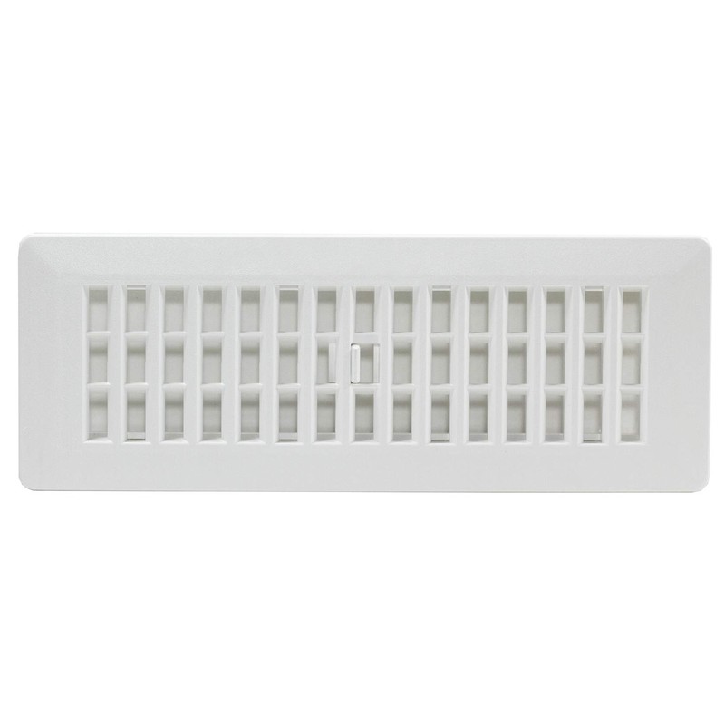 Decor Grates PL310-WH 3-Inch by 10-Inch Plastic Floor Register, White