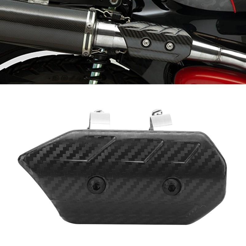 Dry Carbon Fiber Exhaust MidPipe Universal Heat Shield Kit Cover