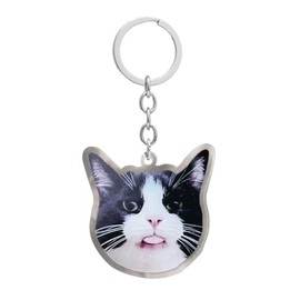 AMOR SPES Cute Cats Key Chain Family Friends Gifts Kitty Key Ring for Women Men Love Pets (E)