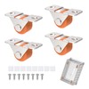 Mixizigoz 0.5 Inch Mini Low Profile Caster Wheels - Self
