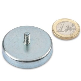 Ferrite Flat Grippers – Diameter 40 x 8.0 mm Thread M5 x 10 – 12.5 kg