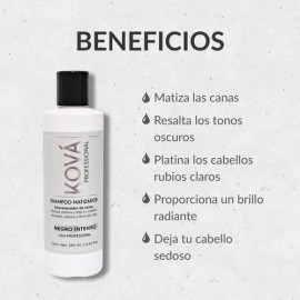 Shampoo Para Canas Negro Intenso Ková 250ml