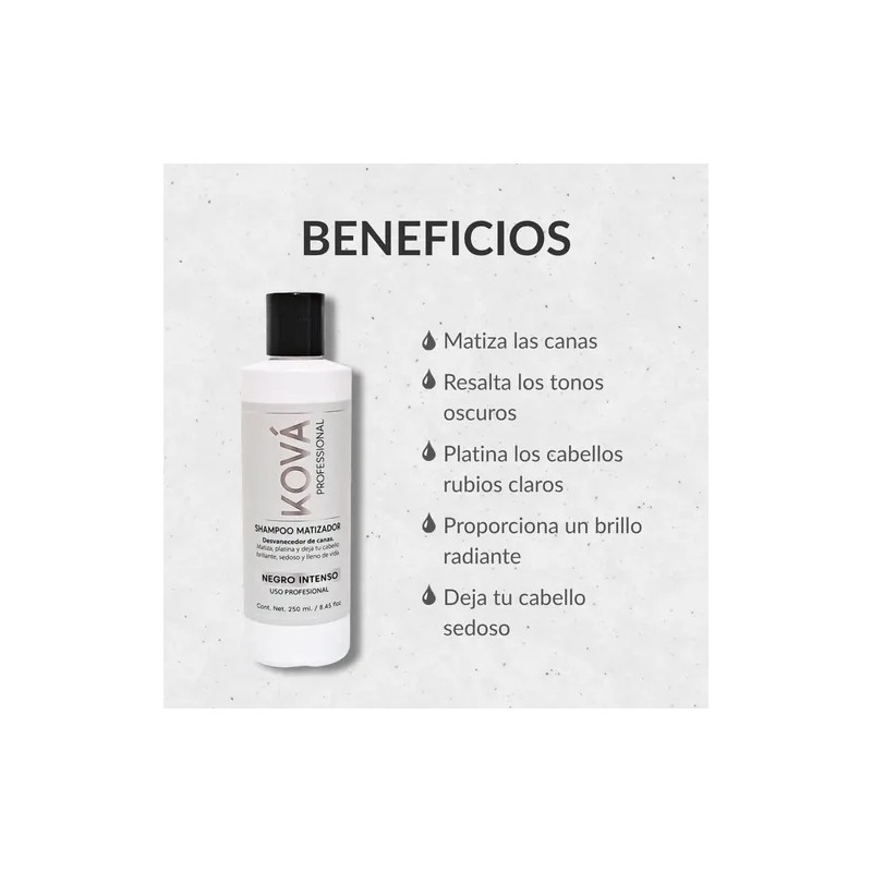 Shampoo Para Canas Negro Intenso Ková 250ml