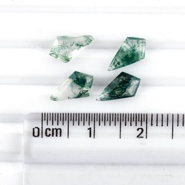 4 Pcs,10X6 MM, AURA GEMS Natural Moss Agate, Step Cut, Kite Shape, Jewelry Making Supply, Chakra Energy Healing Gemstone, Real Crystal, Birthstone, Wholesale deal