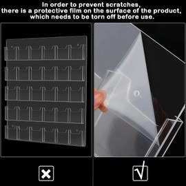 Acrylic Brochure Pamphlet Holder Clear Brochure Display Stand Business Tri Fold Brochure Multi Slot Holder Rack Wall Mount Pocket for Literature Menu Document Flyer Advertise Supplies (30 Pockets)