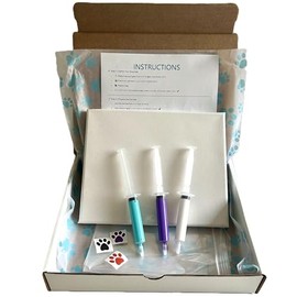 MayflowerMobile Your Pet Can Paint - Dog and Cat Paint Kit on 8"x10" Stretched Canvas - Abstract Art - Unique & Fun Painting Activity Kit for Pets (Aqua Purple White)