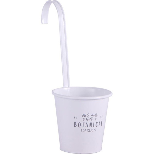 Bestco NE-740 Botanical Garden Pot, White Hunking Pot, Small Storage