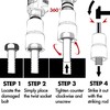 16PCS Bolt Extractor Kit 3/8" Drive Lug Nut Remover Socket