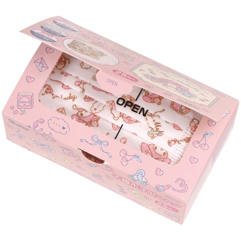 スケーター(Skater) 不織布 マスク 子供用 25枚 三層構造 箱入り マイメロディ サンリオ MSKP25-A