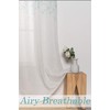 Central Park Leaf Floral Print Metallic Sheer Linen Window Curtain