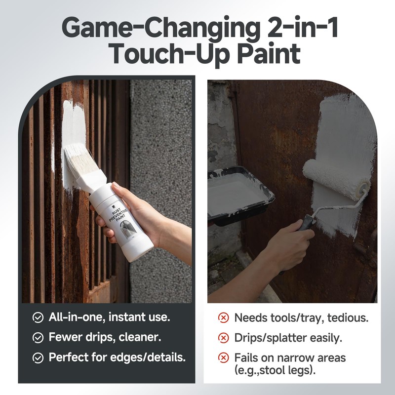 CARPOLY 2-in-1 Rust Converter & Metal Primer with Brush(5.29 Oz),