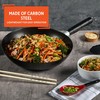 IMUSA 9.5in Carbon Steel Nonstick Wok with Cool Touch Handle,
