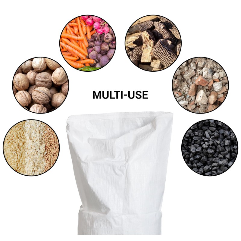 SKIR'CO (Pack of 10) White PP Fabric Bags 50 x