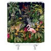 Rainforest Animal Shower Curtain Tropical Jungle Forest Leopard Flamingo Zebra