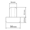 Pack of 50 Furniture Feet Furniture Gliders with 8 mm