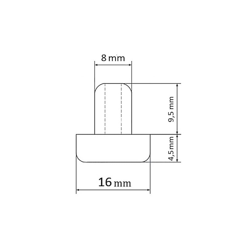 Pack of 50 Furniture Feet Furniture Gliders with 8 mm