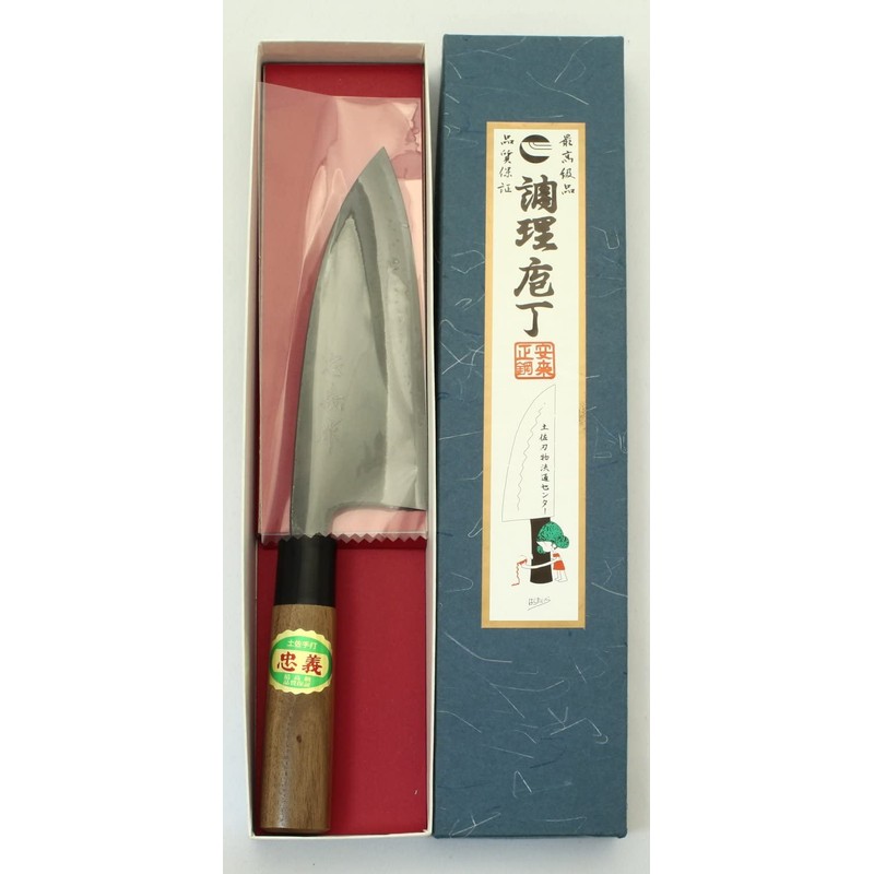 土佐刃物流通センター 土佐刃物 包丁 黒打ち 出刃包丁 青鋼 1号 165mm