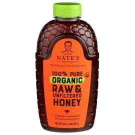 Nature Nate'S  100% Pure Raw And Unfiltered Organic Honey  32 Oz