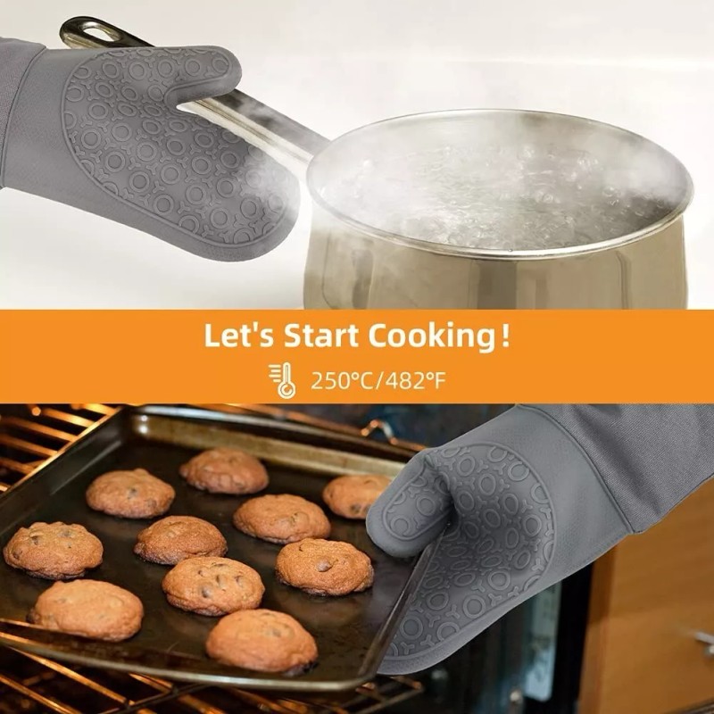 Wnatn Guantes De Horno 7 En 1 De Silicona Resistente