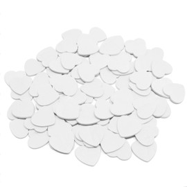 White 18mm Love Hearts Wooden Shabby Chic Craft Scrapbook Vintage Hearts (50)