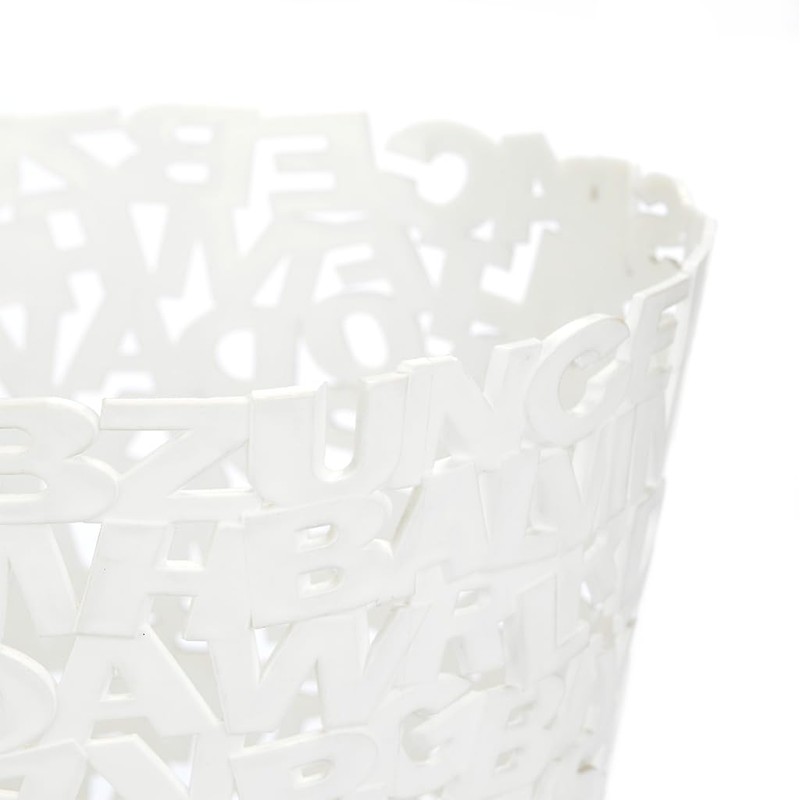 balvi Papierkorb Letters Farbe weiß Kunststoff 30 cm